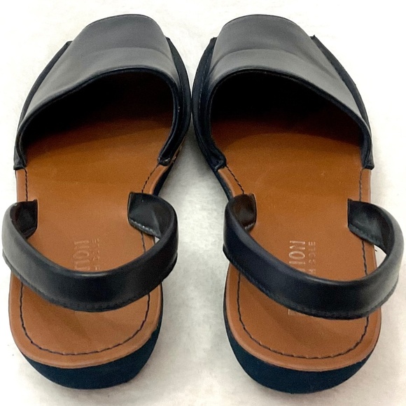 Navy Kenneth Cole REACTION Open Toe Comfort Slingback Platform Sandal sz 7 - Picture 9 of 13